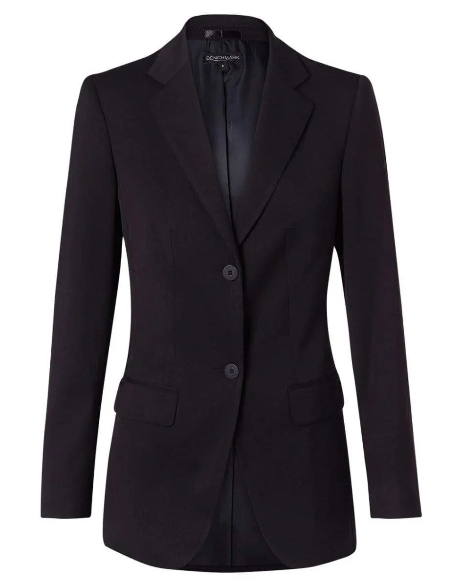 BENCHMARK Women's Poly/Viscose Stretch Two Buttons Mid Length Jacket M9206 Metro Workwear.