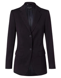 BENCHMARK Women's Poly/Viscose Stretch Two Buttons Mid Length Jacket M9206 Metro Workwear.