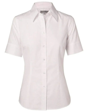 BENCHMARK Women's Self Stripe Short Sleeve Shirt M8100S