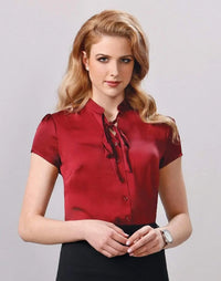 BENCHMARK Women's Tie Neck Blouse M8810 Metro Workwear.