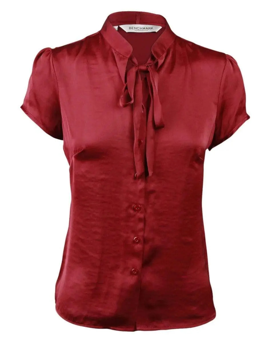 BENCHMARK Women's Tie Neck Blouse M8810 Metro Workwear.