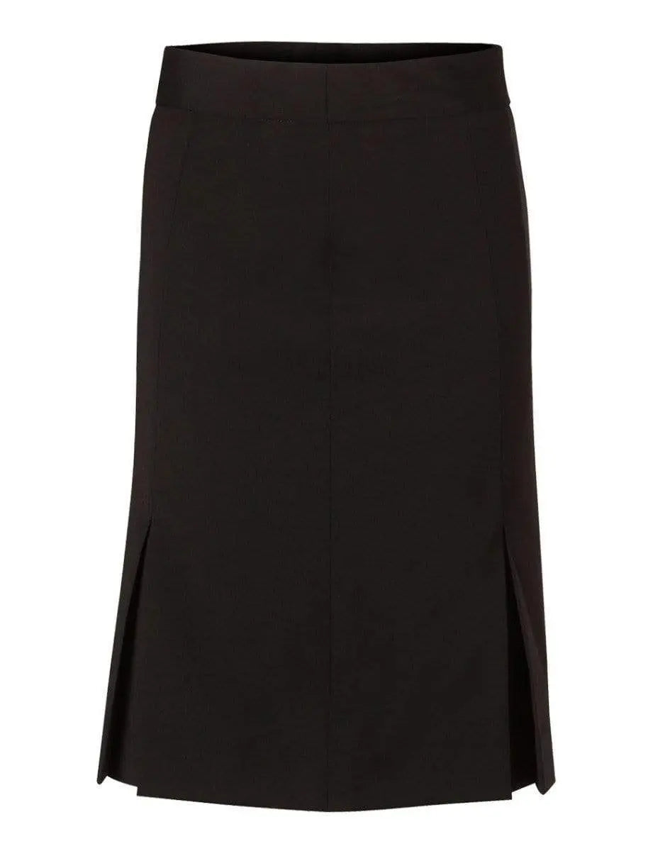 BENCHMARK Women's Wool Blend Strecth Pleated SKirt M9473 Metro Workwear.
