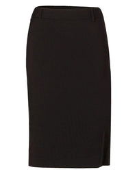 BENCHMARK Women's Wool Blend Stretch Mid Length Lined Pencil Skirt M9470 Metro Workwear.