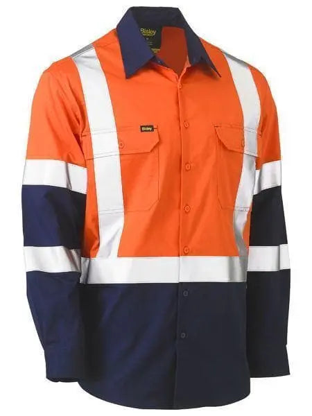 Bisley Long Sleeve 3m X Taped Hi Vis Cool Lightweight Shirt BS6696XT