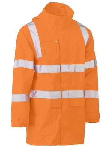 Bisley Taped Hi Vis Rail Wet Weather Jacket BJ6964T Metro Workwear.
