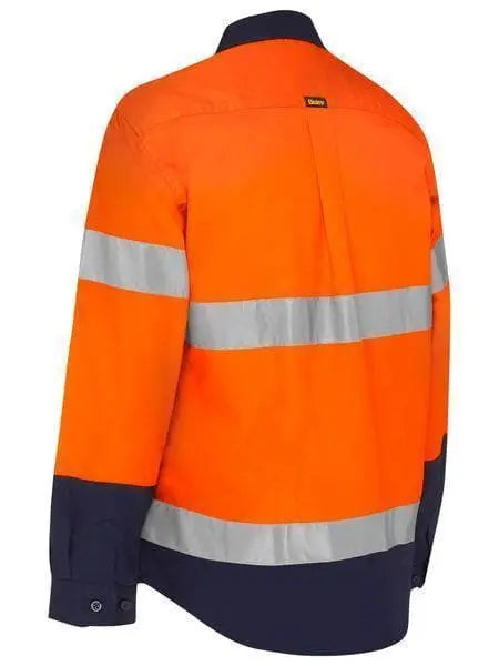 Bisley Women's 3m Taped Hi Vis Maternity Drill Shirt BLM6456T Metro Workwear.