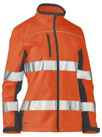 Bisley Women's Taped Two Tone Hi Vis Soft Shell BJL6059T Metro Workwear.