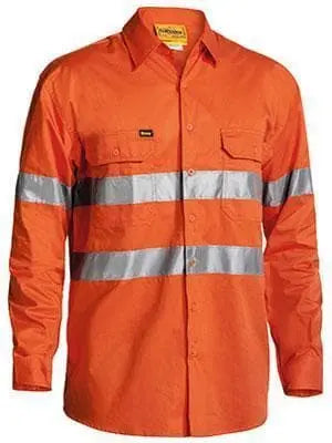 Bisley Workwear 3m Taped Cool Lightweight Hi Vis Shirt Long Sleeve BS6897