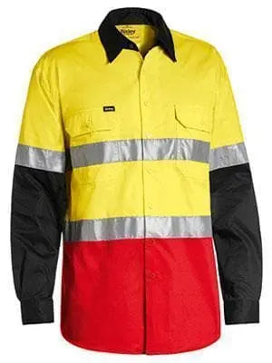 Bisley Workwear 3m Taped Cool Lightweight Hi Vis Shirt Long Sleeve BS6697T