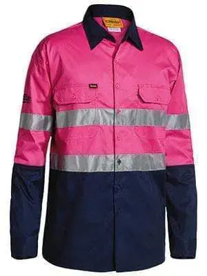 Bisley Workwear 3m Taped Cool Lightweight Hi Vis Long Sleeve Shirt BS6896