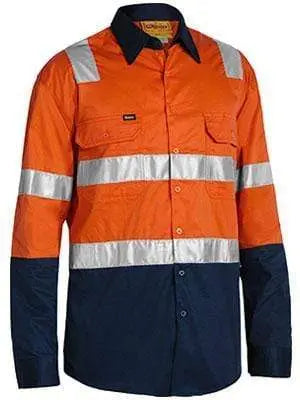 Bisley Workwear Long Sleeve 3m Taped Cool Lightweight Hi Vis Shirt BS6432T