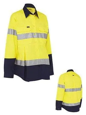 Bisley Workwear 3M Taped Hi Vis Maternity Drill Shirt BLM6456T Metro Workwear.