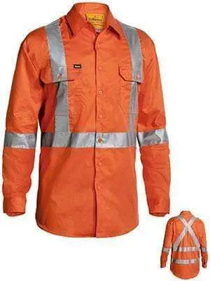 Bisley Workwear 3m Taped X Back Cool Lightweight Hi Vis Drill Shirt BS6156T Metro Workwear.