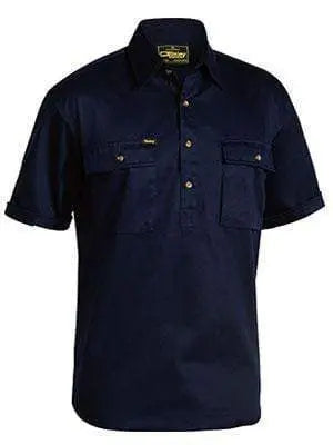 Bisley Workwear Closed Front Cotton Drill Shirt Sort Sleeve BSC1433 Metro Workwear.