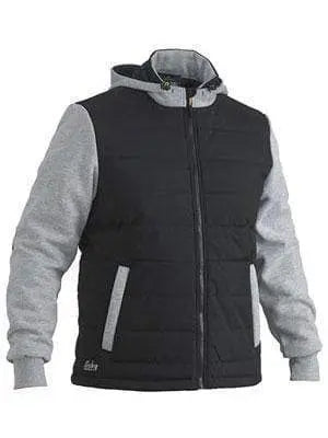 Bisley Workwear Flex & Move Contrast Puffer Fleece Hooded Jacket BJ6944 Metro Workwear.