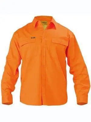 Bisley Workwear Long Sleeve Hi Vis Drill Shirt BS6339 Metro Workwear.