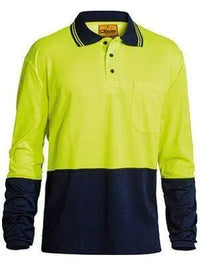 Bisley Workwear Hi Vis Long Sleeve Polo Shirt BK6234 Metro Workwear.