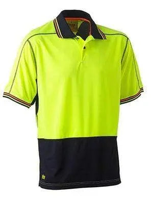 Bisley Workwear Short Sleeve Hi-vis Polyester Mesh Polo Shirt BK1219