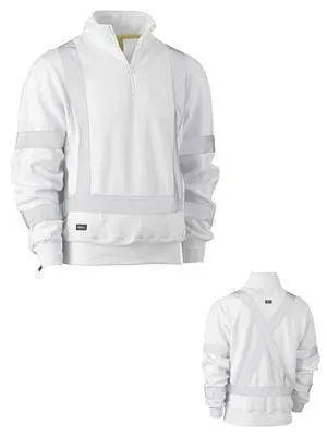Bisley Workwear Hi Vis Taped Night Fleece Zip Pullover BK6321XT Metro Workwear.