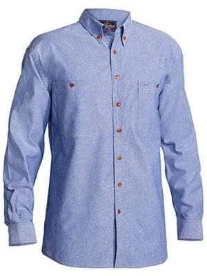 Bisley Workwear Long Sleeve Chambray Shirt B76407 Metro Workwear.