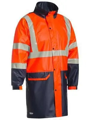 Bisley Workwear Taped Hi Vis Rain Coat (Waterproof) BJ6935HT Metro Workwear.