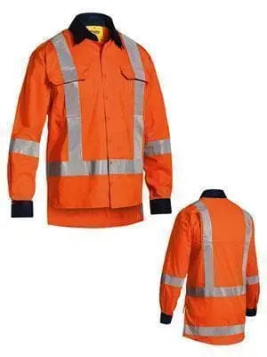 Bisley Workwear Taped Ttmc-w Hi Vis Drill Shirt BS6248T Metro Workwear.