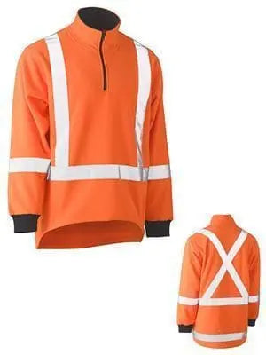 Bisley Workwear Taped Ttmc-w Hi Vis Polar Fleece Jumper With X Back BK6249XT