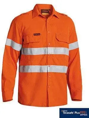 Bisley Workwear Tencate Tecasafe Plus 580 Taped Hi Vis Fr Vented Long Sleeve Shirt BS8097T Metro Workwear.
