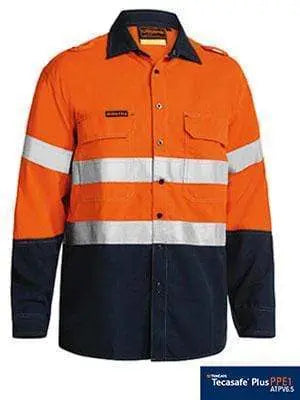 Bisley Workwear Tencate Tecasafe Plus 580 Taped Hi Vis Lightweight Fr Vented ShirtBS8098T Metro Workwear.