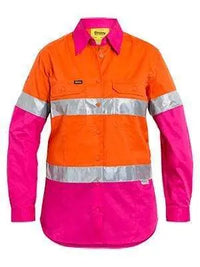 Bisley Workwear Women's 3m Taped Cool Lightweight Hi Vis Shirt BL6696T Metro Workwear.