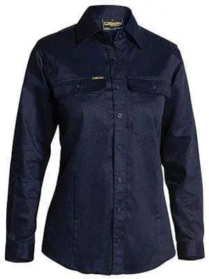 Bisley Workwear Women's Long Sleeve Drill Shirt BL6339 Metro Workwear.