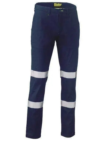 Bisley Taped Biomotion Stretch Cotton Drill Pants BP6008T Metro Workwear.
