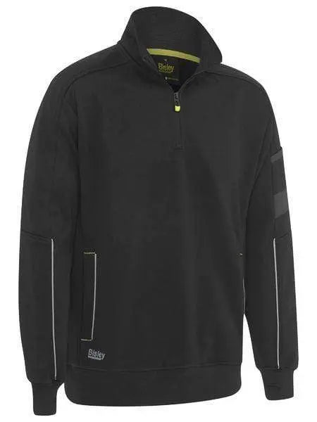Bisley 1/4 Zip Work Fleece Pullover BK6924 Metro Workwear.