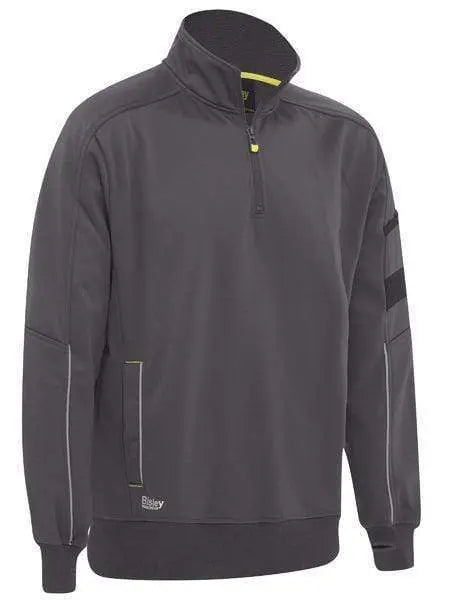 Bisley 1/4 Zip Work Fleece Pullover BK6924 Metro Workwear.
