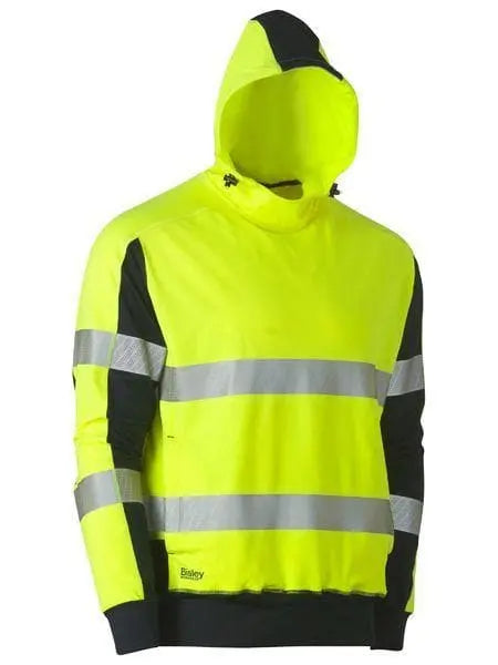 Bisley Taped Hi Vis Stretchy Fleece Hoodie BK6815T Metro Workwear.