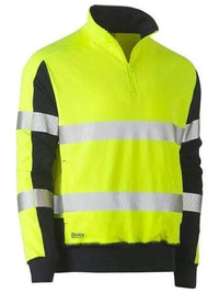 Bisley Taped Hi Vis Stretchy Fleece Zip Pullover BK6817T Metro Workwear.