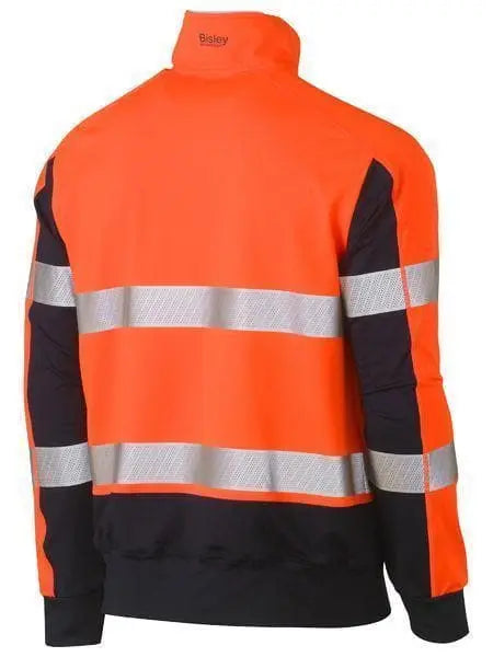 Bisley Taped Hi Vis Stretchy Fleece Zip Pullover BK6817T Metro Workwear.