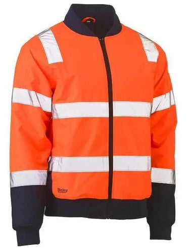 Bisley Taped Two Tone Hi Vis Bomber Jacket BJ6730T Metro Workwear.