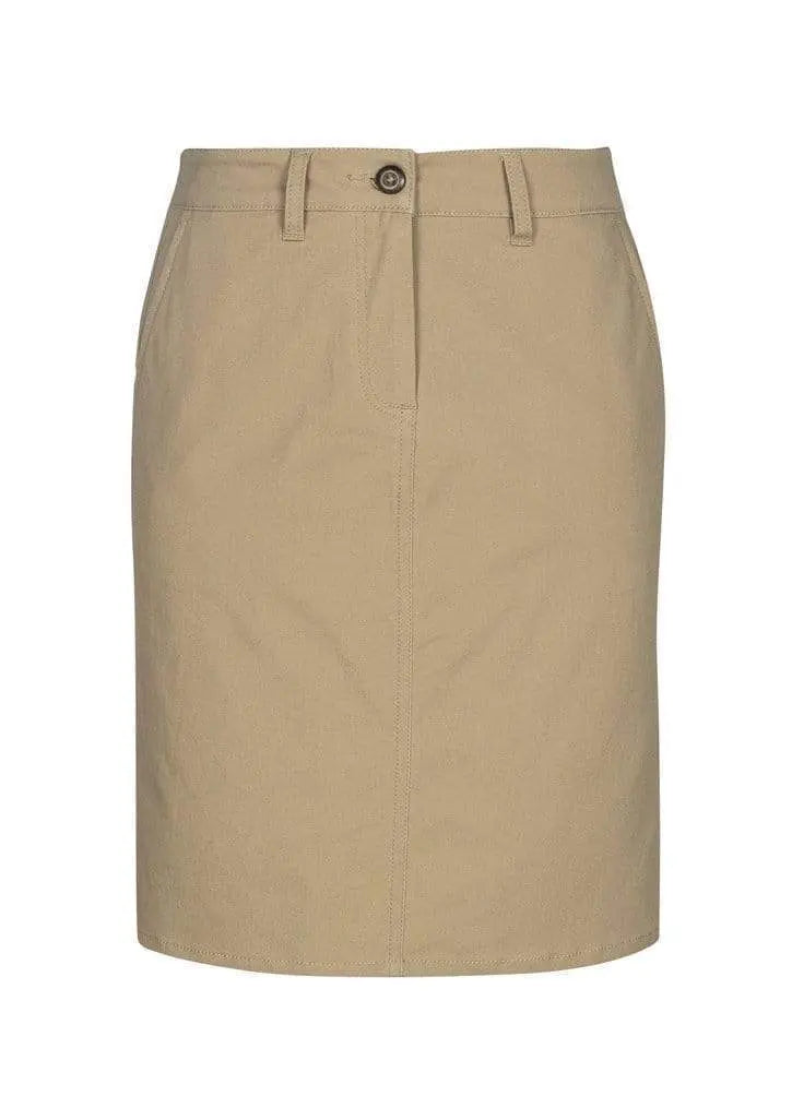 Biz Care Corporate Wear Dark Stone / 6 Biz Collection Lawson Ladies Chino Skirt BS022L