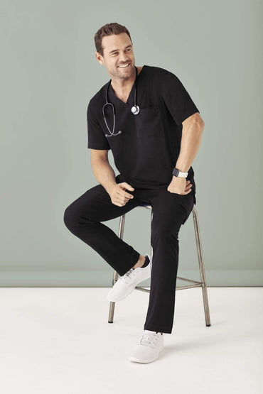 Biz Care Mens Avery Medical Multi-Pocket Scrubs Pant CSP946ML Metro Workwear.