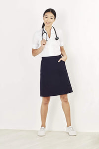 Biz Care Womens Comfort Waist Cargo Doctor Nurse Skirt CL956LS Metro Workwear.