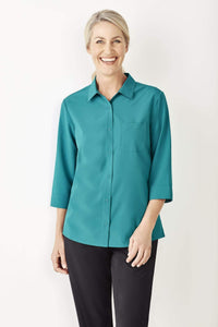 Biz Care Womens Easy Stretch 3/4 Sleeve Shirt CS951LT Metro Workwear.