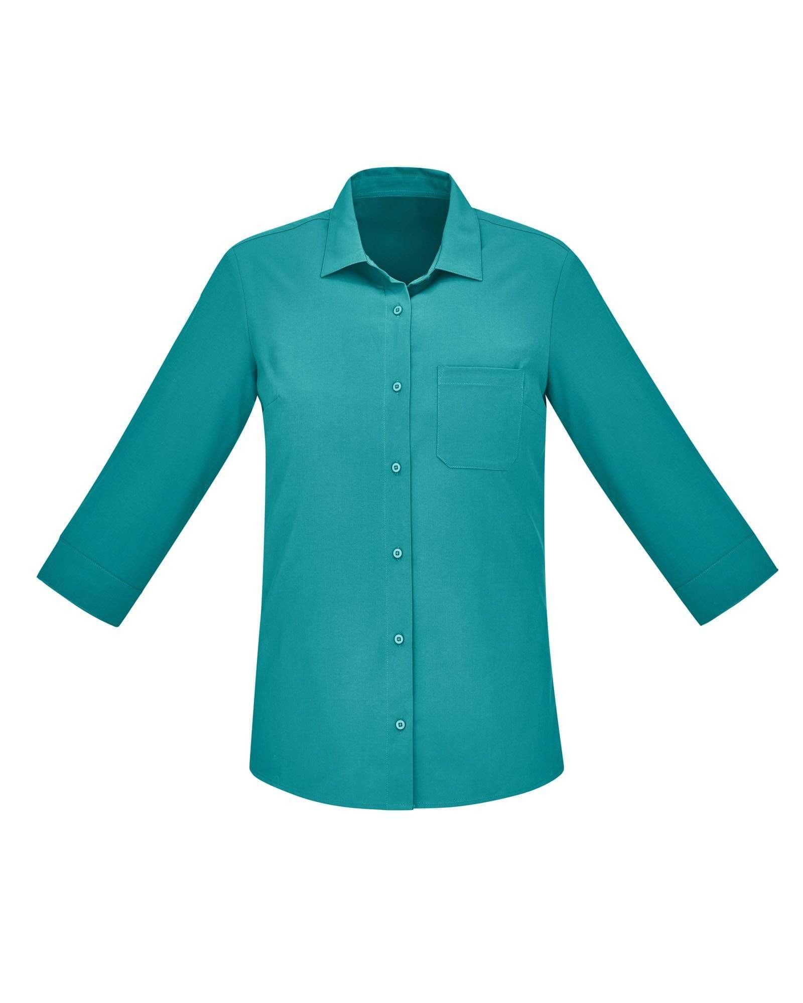 Biz Care Womens Easy Stretch 3/4 Sleeve Shirt CS951LT Metro Workwear.