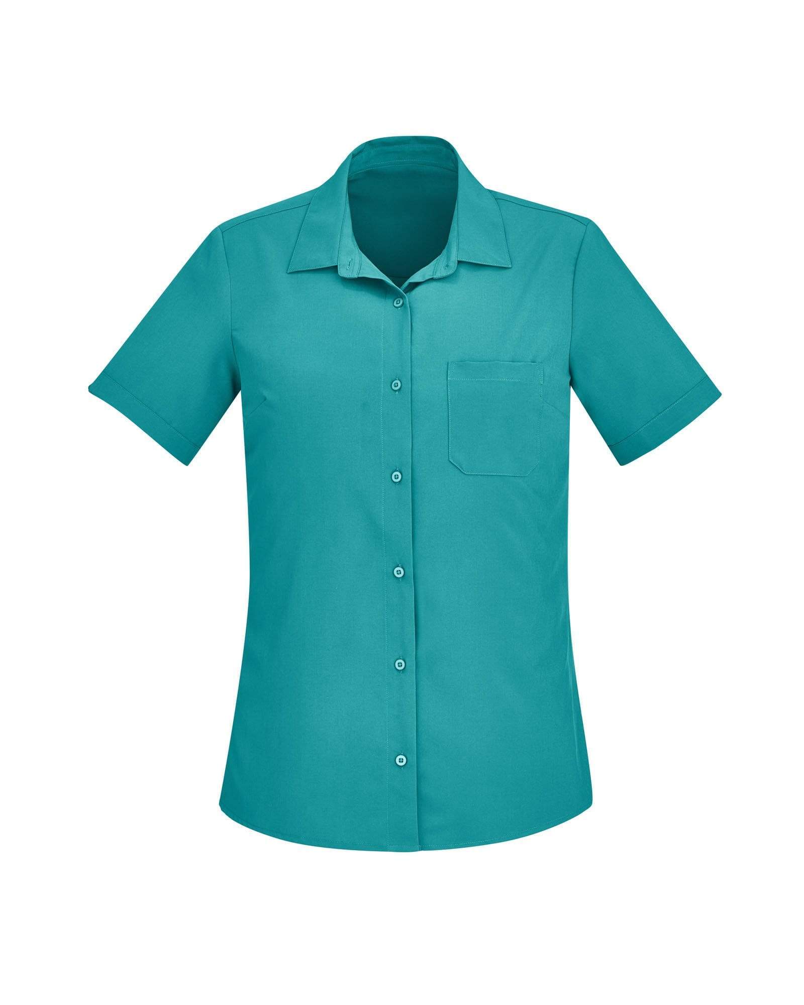 Biz Care Womens Easy Stretch Short Sleeve Shirt CS947LS Metro Workwear.