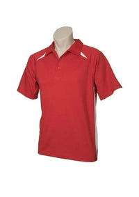 Biz Collection Men’s Splice Polo P7700 in Red/White