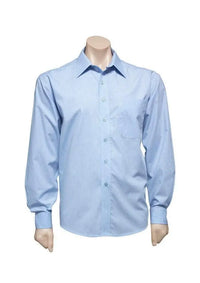 Biz Collection Men’s Micro Check Long Sleeve Shirt Sh816 Metro Workwear.