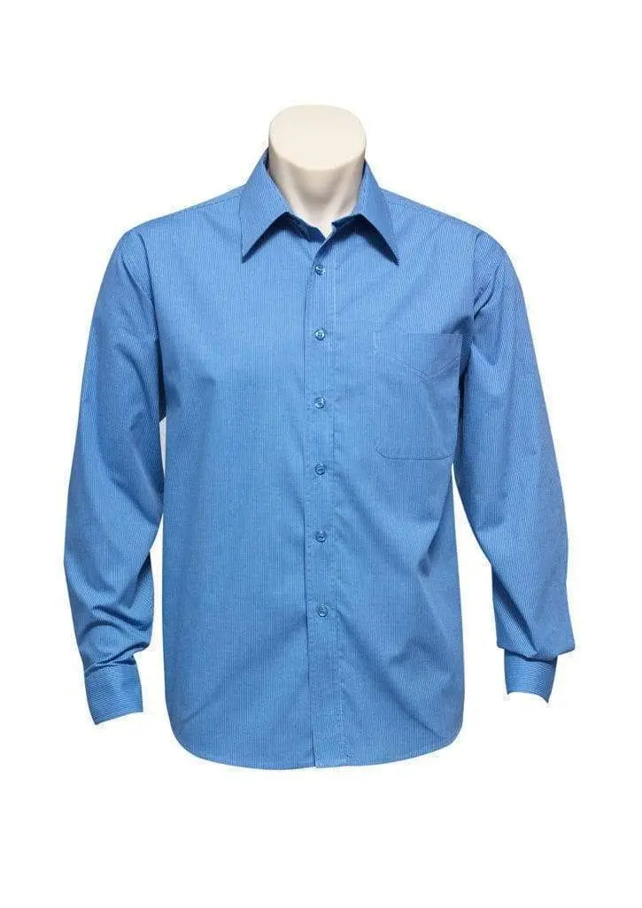 Biz Collection Men’s Micro Check Long Sleeve Shirt Sh816 Metro Workwear.