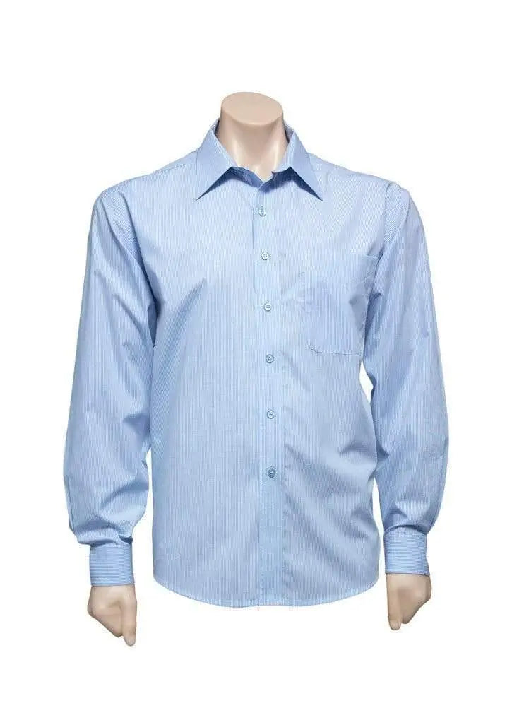 Biz Collection Men’s Micro Check Long Sleeve Shirt Sh816 Metro Workwear.