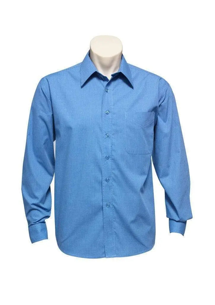 Biz Collection Men’s Micro Check Long Sleeve Shirt Sh816 Metro Workwear.