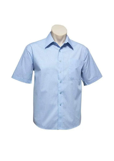 Biz Collection Men’s Micro Check Short Sleeve Shirt Sh817 Metro Workwear.